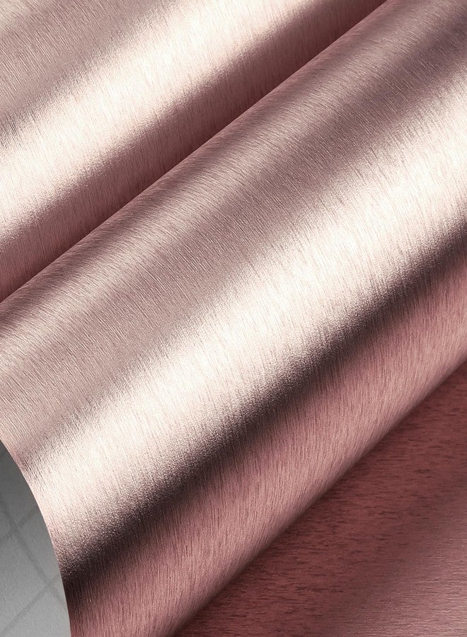 LACHEERY Thick Brushed Stainless Steel Contact Paper for Kitchen Appliances 15.8"x276" Metallic Gold Peel and Stick Wallpaper Removable Gold Contact Paper for Cabinets Drawers Refrigerator Oven Vinyl - Image 1